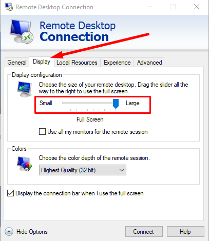 RDP Resolution