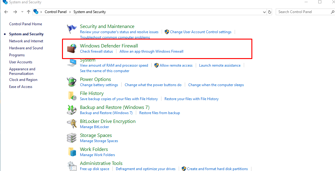 Windows Firewall